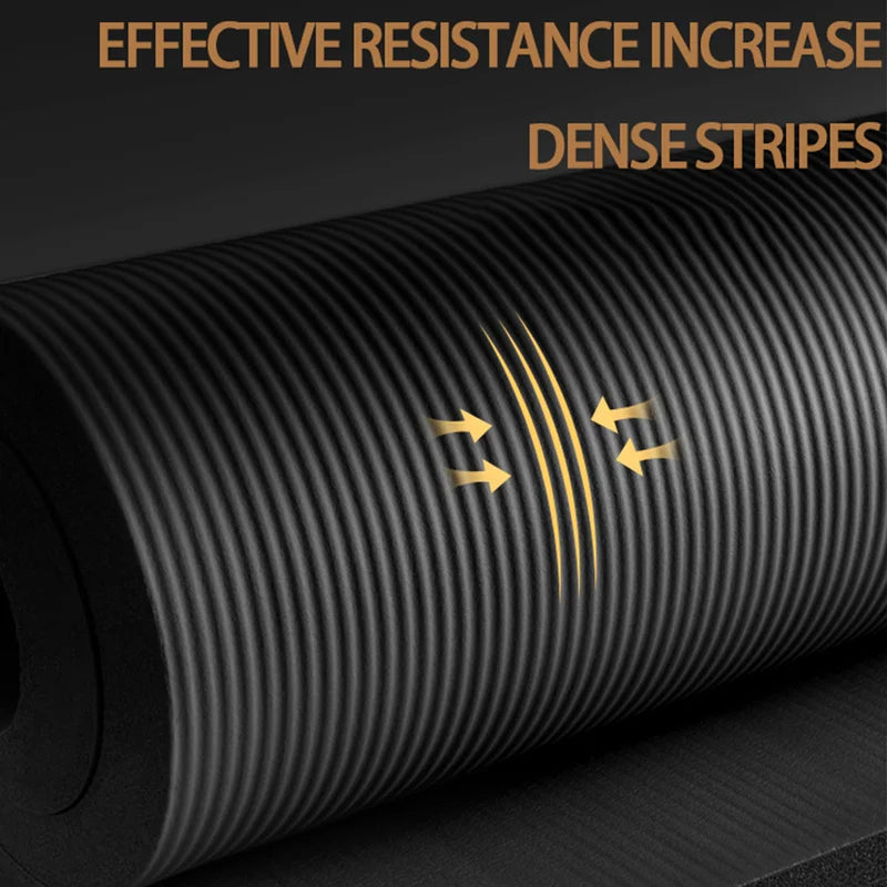 Longer Thicken Non-Slip Men's Fitness Mat High Density Exercise Yoga Mats For Gym Home Fitness Exercise Gymnastics